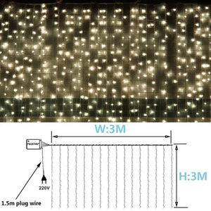 Curtain String Light Ball Santa Claus Rieworkes