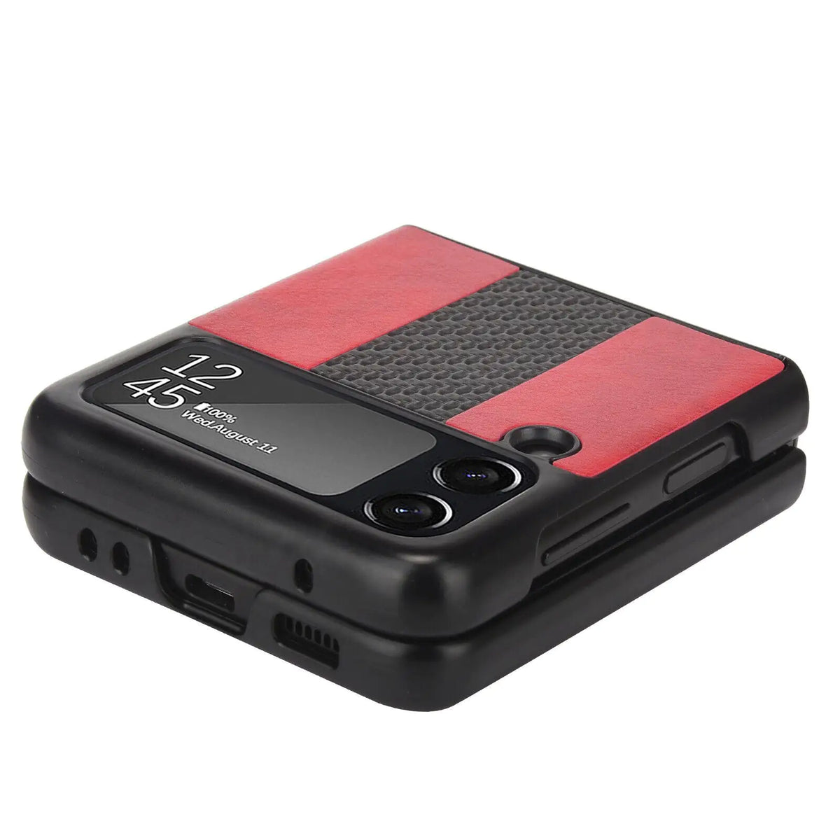 For Samsung Galaxy Z Flip 3 5G Slim Folding Leather Shockproof Phone Case Cover Rieworkes