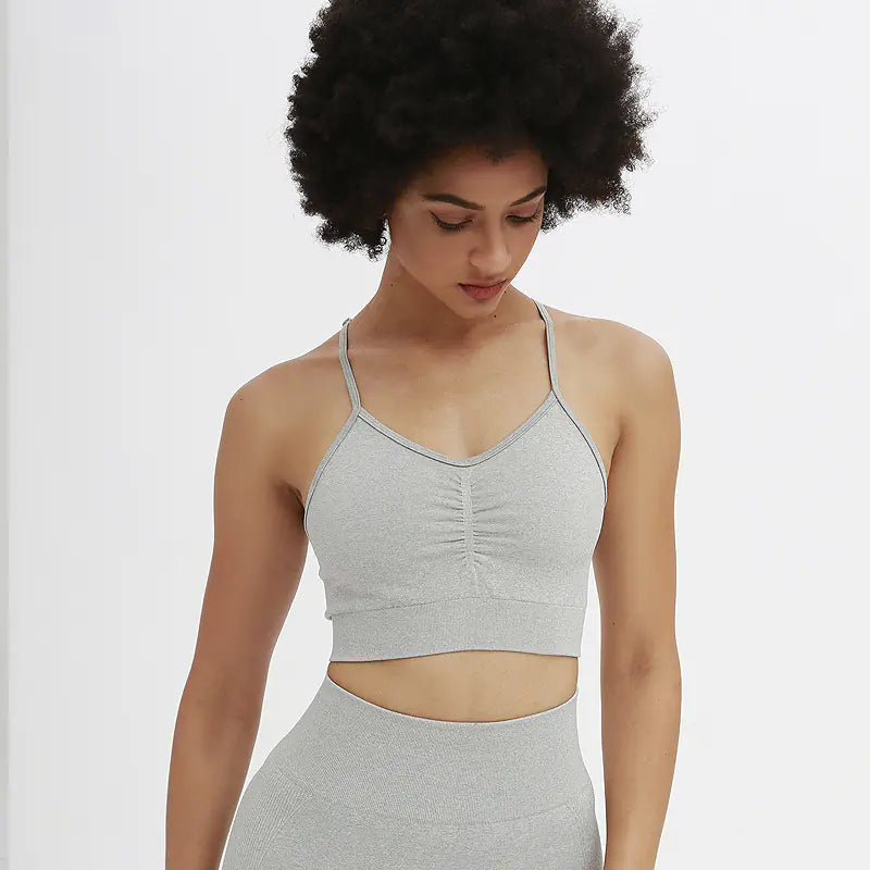 2020 New Cross-Border Yoga Outfit - Crop Top &amp; Bra