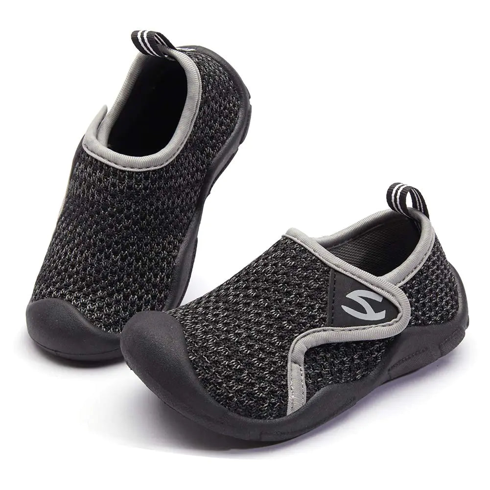 GUBARUN Toddler Boys Girls Sneakers Kids Lightweight Tennis Shoes Breathable 11 Little Kid Black/Grey Rieworkes