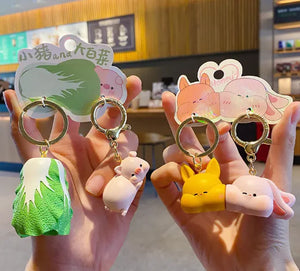 Couple A Pair Of Buckles Creative Keychain Rieworkes