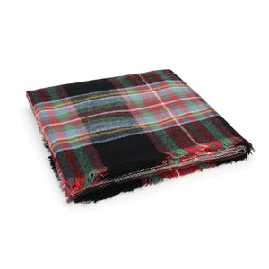 American Trends Womens Fall Winter Scarf Plaid Tassel Soft Warm Blanket Scarves Womens Shawl Wraps One Size Red & Black Rieworkes