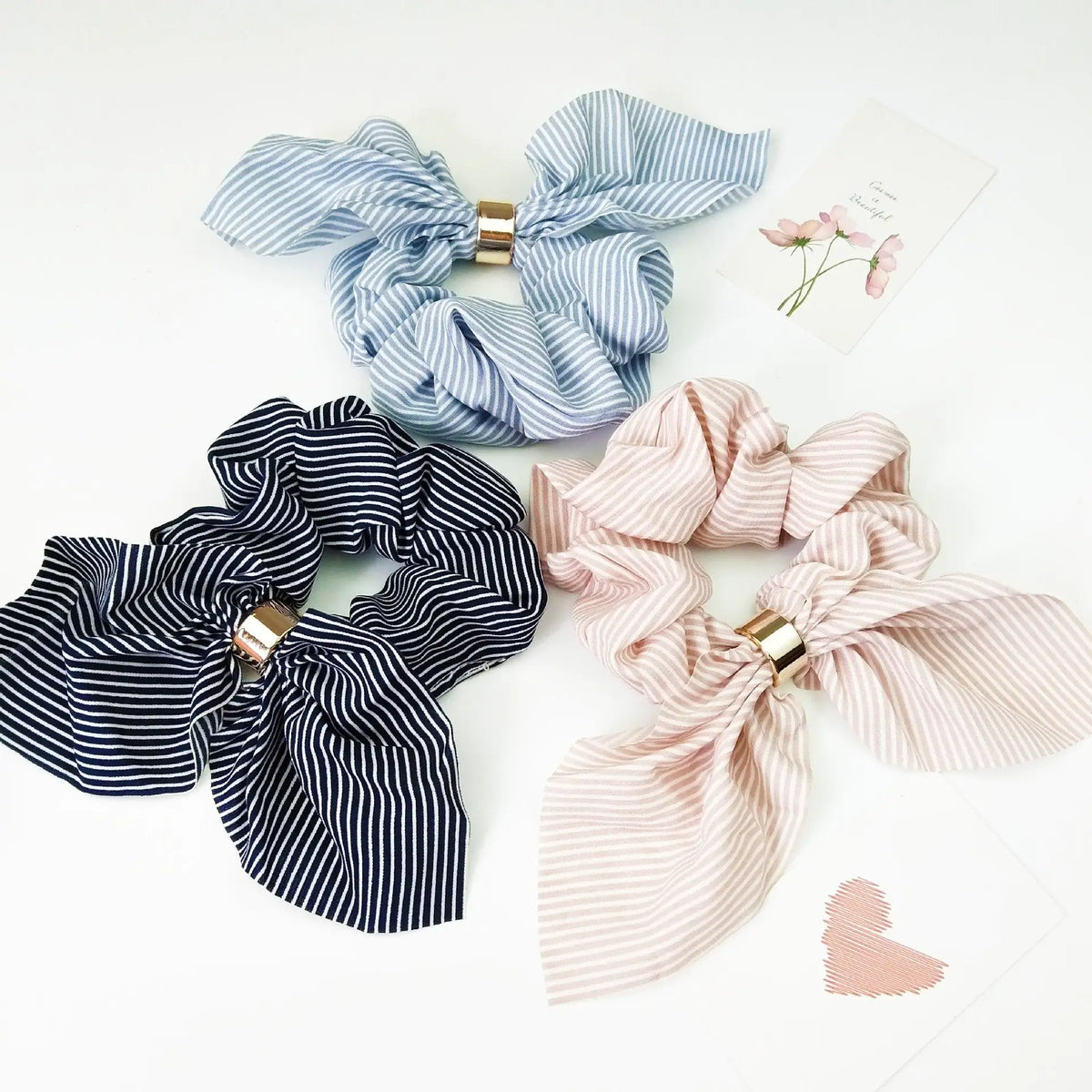 Stripe Scrunchie -Set of 2 Rieworkes