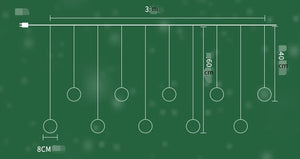 Curtain String Light Ball Santa Claus Rieworkes