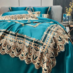 Luxury Belle Series Silk Cotton Bedding Set (4 Pieces)