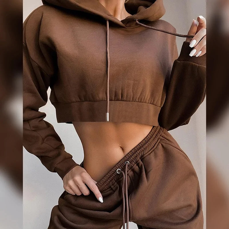 2 Piece Set Sweatsuits Women&#39;s Sweatshirt and Sweatpants - Rieworkes
