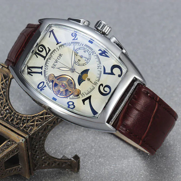 Men's Tourbillon Automatic Mechanical Watch with Skeleton Design Mimarta