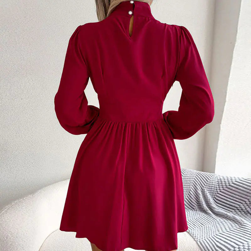 2023 Spring New Women&#39;s Elegant Solid Color Dress