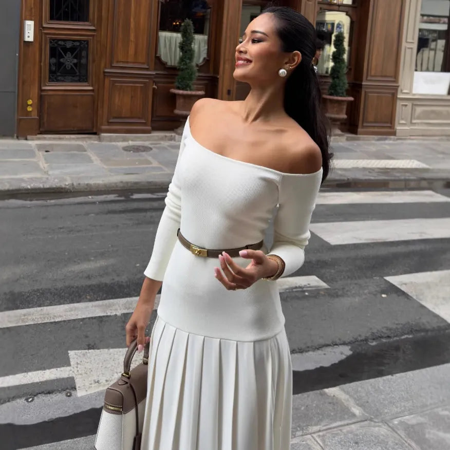 Elegant Retro Split Dress Mimarta