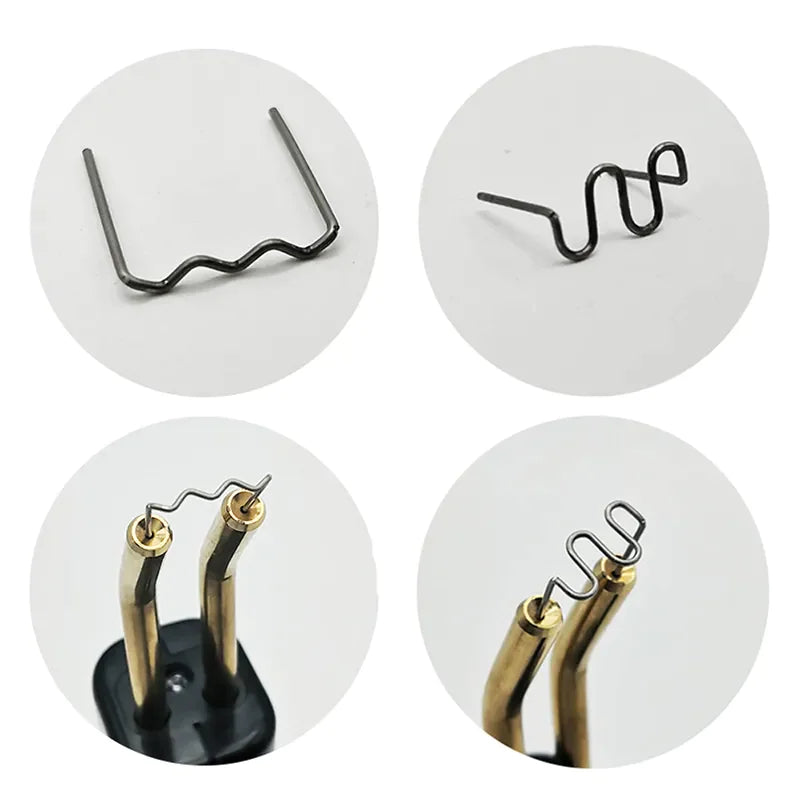 Hot Stapler Car Bumper Fender Fairing Welder Gun Plastic Repair Kit +600 Staples Rieworkes