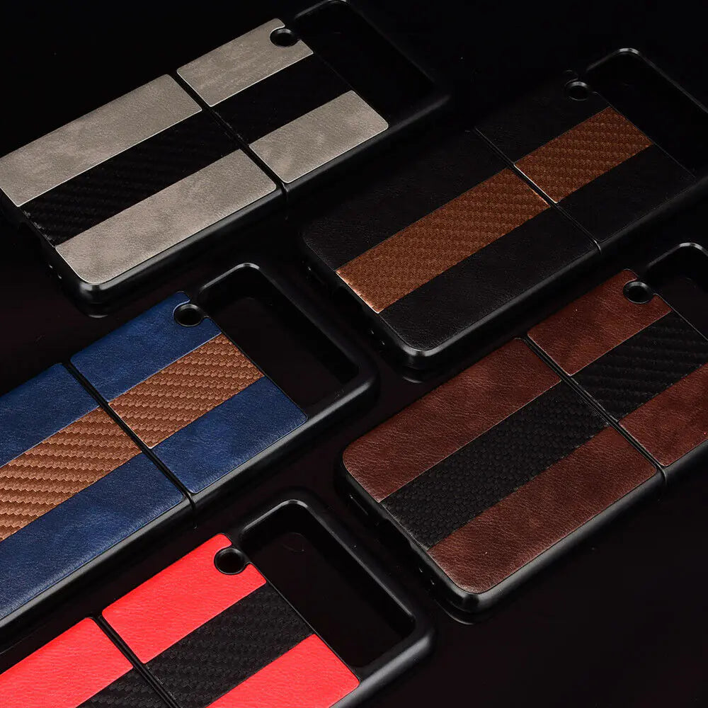 For Samsung Galaxy Z Flip 3 5G Slim Folding Leather Shockproof Phone Case Cover Rieworkes