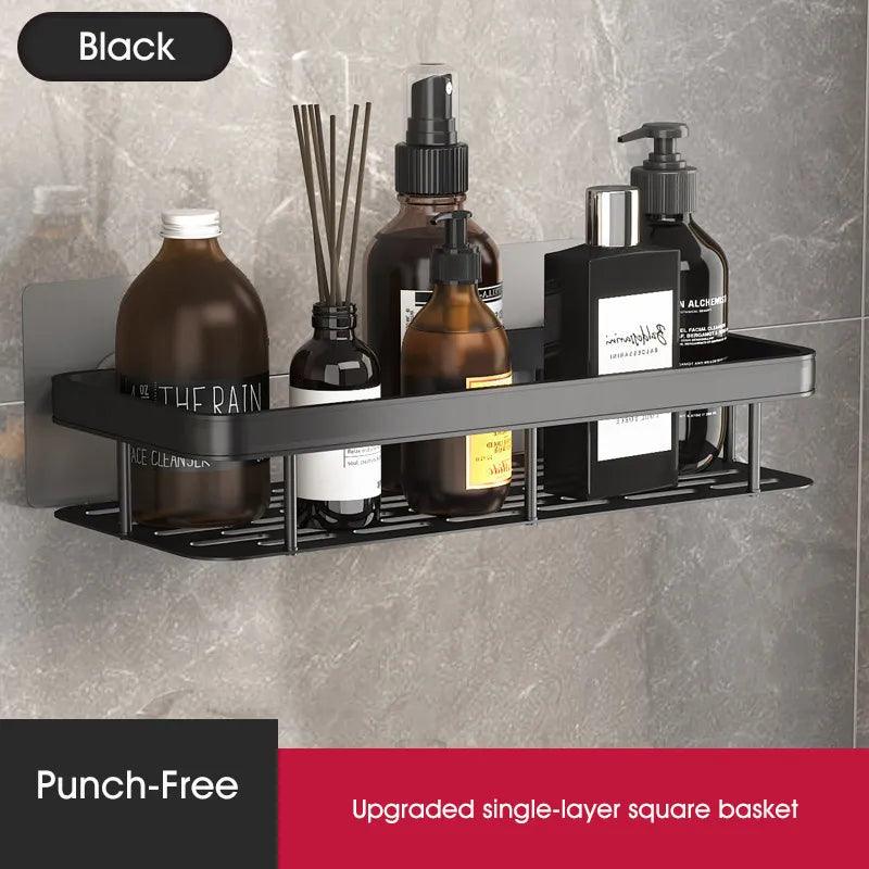 Easy Mount Bath Organizer: No-Drill Wall-Mounted Shelves